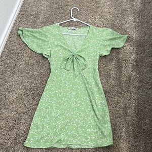 Green floral Zara dress